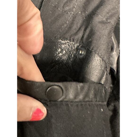 Black Rivet Leather Jacket GIII Mens SMALL Bomber Removable Hood MSRP $600 - Picture 16 of 16